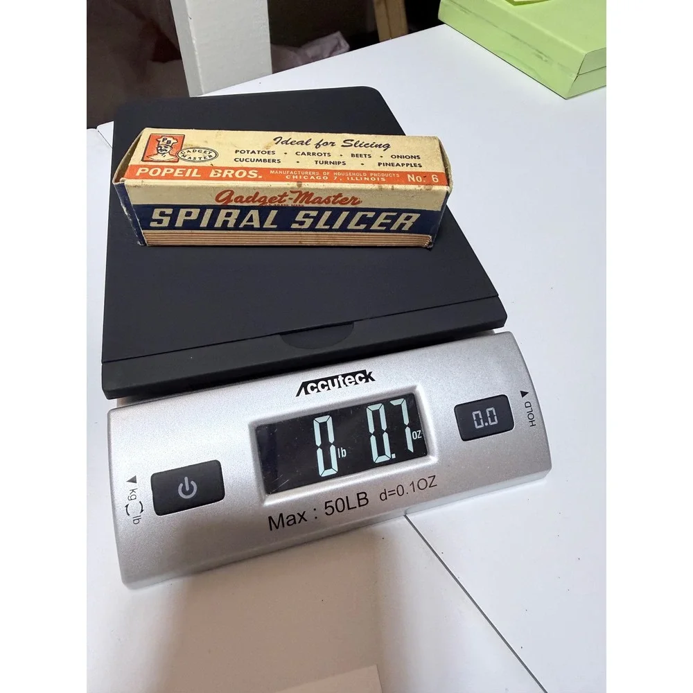 Vintage Popeil Bros Gadget-Master Spiral Slicer No 6 Chicago Kitchen Tool Box